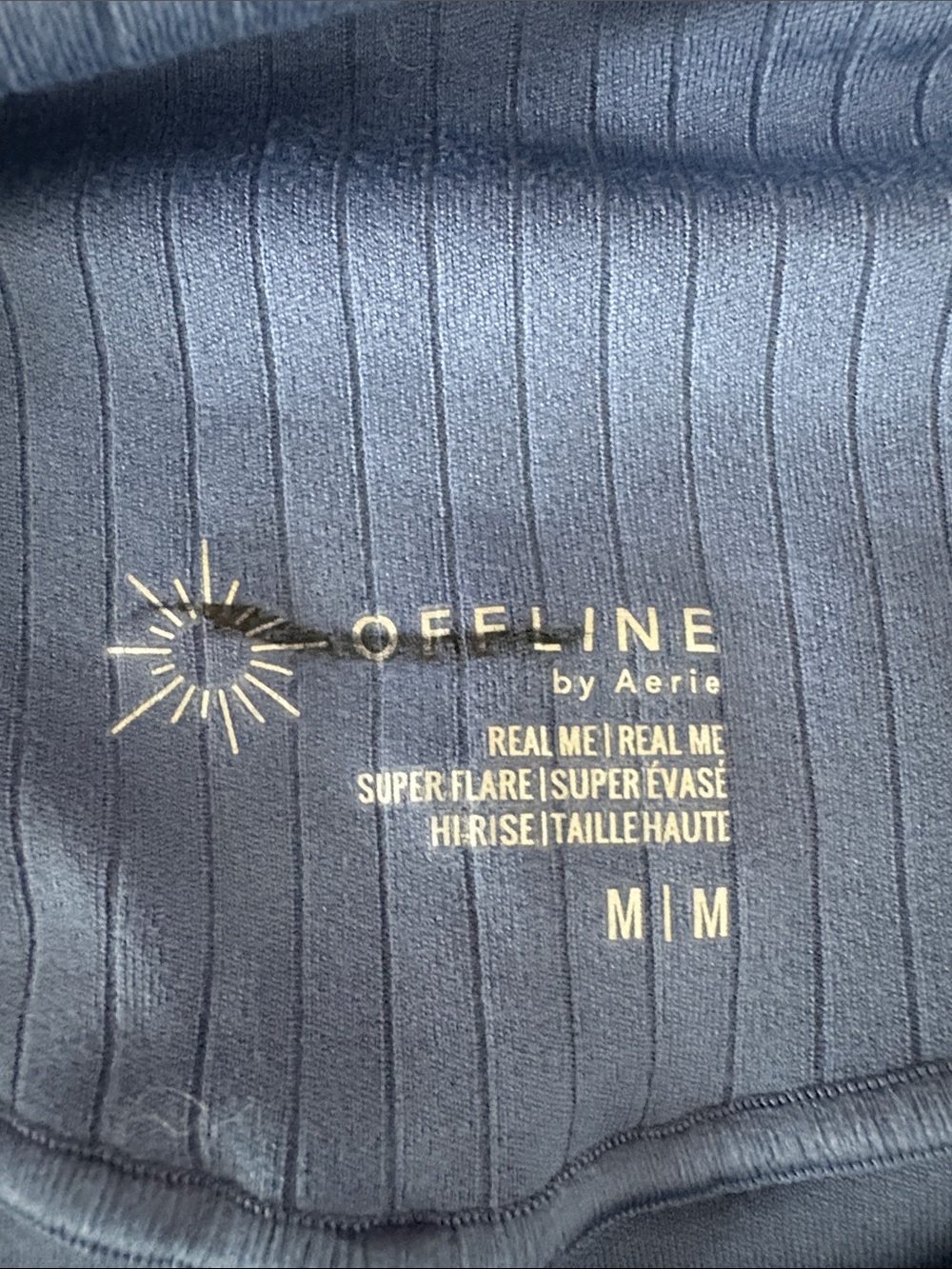 High-Waist Flared Yoga Pants in Dusty Blue - Picture 4 of 4